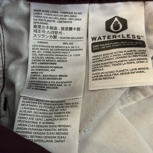 Levi’s 721 High Rise Skinny Corduroy Pants Purple 32 - Picture 2 of 11